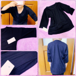 #ニッセン#ビッグシルエット5分袖Tシャツ複数選択して、写真載せたいんだけど、なんか1枚しか選べないのでコラージュ😭(1枚ずつはブログにあります)半袖は寒いけど、長袖じゃ暑い！&hellip;のInstagram画像