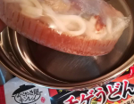 #キンレイ #なべやき屋キンレイ の#チゲうどん #五目あんかけラーメンが当たりました！🍜🍜早速いただきました😋  #お水がいらない 鍋にいれるだけで出来上がり。#火にかけたら&hellip;のInstagram画像