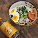 ホシサンの『デコポンポン酢』を使った時短料理【冷しゃぶうどん】です😁初夏のような暑さが続き今日は時短でさっぱり系にしようと思って作りました～！味付けはデコポンポン酢のみ☺️&hellip;のInstagram画像