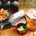 今日の#軒下キャンプめし　#スキレット で#アヒージョ　しました❤今#pms　で結構しんどくて#ねがてぃ部なので#ホッとする心の友#ごぼう茶 をたっぷりと飲みました😊💞２種類の&hellip;のInstagram画像