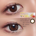 Flower eyes 1daycolor ： Mimosa Brown(ミモザブラウン)BC：8.60mm  DIA：14.5mm着色直径：14.0mmクレマチスモカ、ピアニーブ&hellip;のInstagram画像