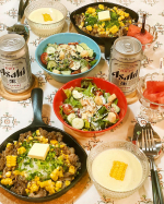 *。🍴👩🏻&zwj;🍳ビストロあちか👩🏻&zwj;🍳🍴・ビーフペッパーライス・シーザーサラダ・冷製コーンスープ・スイカ・ビール注文して配達してもらった松本産トウモロコシ🌽旬の時期よ&hellip;のInstagram画像