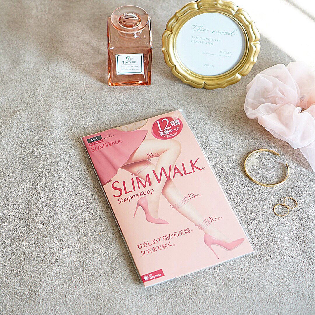 口コミ投稿：・・お腹まわりゆったり、着圧タイプなのに快適なストッキング@slimwalk_pip 「スリ…