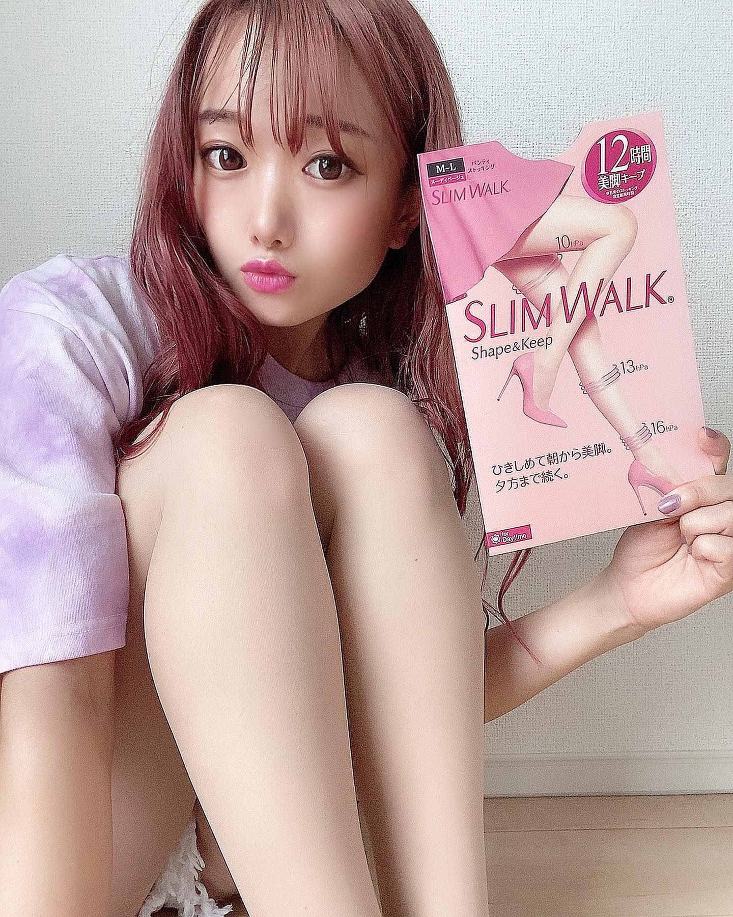 口コミ投稿：・sponsor： @slimwalk_pip ・・着圧で大人気のスリムウォークのストッキング✨✨適度…