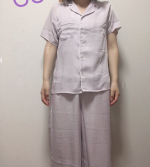 GUで購入したルームウェア！色味がかわいいし、サラサラしてるから着心地が良い💗#パジャマ #ルームウェア #エレアリーナイトブラ #ナイトブラ #monipla #itty_fanのInstagram画像