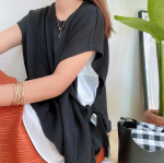 .♡.#コーデ記録✔️サイドリボンニットベスト＆インナータンクトップセット＠nissen_ladies_official✔️ひんやりプリーツナロースカート@shoolaru&hellip;のInstagram画像