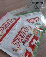 早速届いたアスミールを飲んでみました😋💕届いたのは、ココア、いちごミルク、メロン、ピーチの４種類です✨我が家には、シェイカーが無いので水筒に入れてシェイクしました👏作り方は、とても簡単です&hellip;のInstagram画像