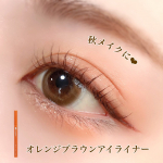 🖇𓊆#キングダム 𓊇#リキッドアイライナーオレンジブラウン..秋メイクと言えばやっぱりオレンジブラウン🍁(個人的に年中オレンジブラウンのメイクが多いですが&hellip;🥳)..&hellip;のInstagram画像