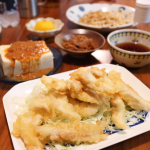 夜ごはん🌙ササミの天ぷら冷たい麻婆豆腐(ウエルシアで半額だったソースGet！笑)生姜の佃煮 🦋子どもはあとうどん#夜ごはん #夕飯 #暮らし #くらし #おうちごはん #まとめ&hellip;のInstagram画像