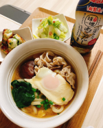 マルサンアイさんより頂いた味噌で味噌煮込みうどん作りました🍲ボトル味噌だから味噌汁以外のお料理にも沢山使えそうです✨ちくわの磯辺揚げはとても焦げやすくて気付いたら手遅れでした🥲...#&hellip;のInstagram画像