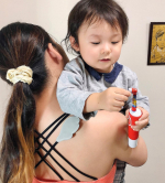He is excited about his favorite toothbrush(*☻-☻*)The first electric toothbrush🦷✨✨Thank you for &hellip;のInstagram画像