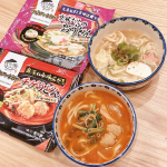 𖤐⁎꙳⋆💛お水がいらない チゲうどん2食＆京風だしのおうどん💛..#今日の昼ごはん は大好きなキンレイさんのお水がいらないシリーズ🍜今回は２種類の味を食べてみました♪..お水がいらな&hellip;のInstagram画像