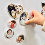 ・みんなのバッジのアプリを使ってマグネットを作ってみたよ😍缶バッジ素材で裏側がマグネットになってるの💡フレームもスタンプもあるし文字も入れれるよ！今回はシンプルに写真メイン、猫&hellip;のInstagram画像