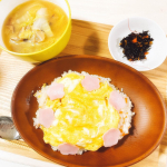 🍳\ おうちごはん𓌉◯𓇋 /𖧧.｡.Menu⚪︎ちらし寿司オム⚪︎ひじき煮⚪︎白菜と椎茸のスープお弁当の残りのちらし寿司をオムライス風にしてみた🍳(甘めの玉&hellip;のInstagram画像