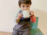 ＊Done by Deer『2ハンドルスパウトカップ』⚮̈⁡息子👦🏻1才6ヶ月コップ飲みの練習を後回しにしていましたがやっと重い腰を上げて練習開始🥺⁡両手でも持ちや&hellip;のInstagram画像