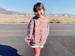 ＊株式会社ニッセン『選べる♪あったか裏シャギーデザイントレーナー』☘︎⁡娘👧🏻身長:110cm着用サイズ:130cm⁡花柄のデザインも好みで肌触りもよく、後ろのフリ&hellip;のInstagram画像