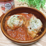 トマトソースハンバーグですよ〜🤗お久しぶりの投稿です！年末にかけて忙しかったので少し投稿をサボっておりました！&larr;🤣笑　今日から長いお休みなので、できるだけ投稿していきたい！&hellip;のInstagram画像