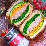 .⁡⁡⁡お昼ごはん♡ᵕ̈*⑅⁡⁡⁡⁡⁡☆わんぱくツナサンド⁡⁡　(ツナサラダ、レタス、チーズ、アボカド)⁡⁡⁡⁡モンマルシェ（@monmarche_official ）さんから&hellip;のInstagram画像