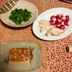 昨日は豆乳鍋でした♨️まずはごま豆腐、菜の花みそマヨ、ハムチーズ＆ラディッシュ。マルサンアイさんからモニター商品でいただいた、#火の国華れ監修豆乳鍋スープ  です💡今回は豚肉餃子つくりまし&hellip;のInstagram画像