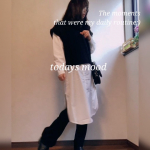 ⭐︎久しぶりにcode投稿⭐︎今日のコーデは♡2点セットクロップドケーブルニットベスト+シャツワンピースnissenの商品です☆@nissen_ladies_official &hellip;のInstagram画像