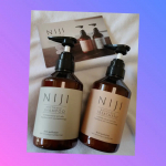 #niji リズミックシャンプー　トリートメントナノファイバージェル配合　が気になっていて、使うのが楽しみでした😊髪の毛が傷みや乾燥でパサついているので、すこしでもまとまりのある髪に仕上げたい&hellip;のInstagram画像