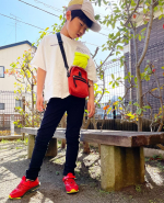 ニッセンのキッズ商品✨『カットソーストレッチ柄パンツ』をお試ししてます❣️❣️なんといっても生地のストレッチ感😄👍動きやすくて履き心地もいいみたい❣️❣️薄&hellip;のInstagram画像
