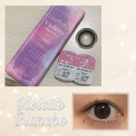 ♡黒瀧まりあちゃんがイメージモデルのカラコン【Violette Blanche Espoir】.黒とグレーの縁がナチュラルかわいいカラコンを、つけてみました〜🙌🏻どんなメイクに&hellip;のInstagram画像