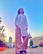 【ファッション通販・多様な使える便利白シャツ】お昼間はシャツ一枚でもOKな季節になったね😆🍀嬉しい‼️前から1枚は欲しいなぁと思っていた、ロング白シャツワンピをプチプラ&hellip;のInstagram画像