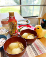 ⁂えびだしのお味噌で、小玉葱のお味噌汁🌞【マルサン　だし香る鮮度みそ えびだし410g】ㅤㅤㅤㅤㅤㅤㅤㅤㅤㅤㅤㅤㅤえびからだしをとったおみそ汁をイメージしたえびの甘み・旨み・香&hellip;のInstagram画像