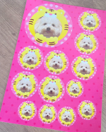 『コスモメディアサービス』様のみんなのシールっていうアプリでましろのシール作ってみましたꉂ🤭大きいのから小さいものまで♡虎にした理由は可愛かったからだよ💪🏻 ̖́-後、友達にも&hellip;のInstagram画像