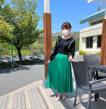 プチプラなのに着心地良し♡7色展開のマキシスカート♡♡カットソー生地でサラサラしていてめちゃ着心地がいいー✌️裏地も着いているから安心なのと、ポケットも付いているのもオススメだよ〜✨&hellip;のInstagram画像