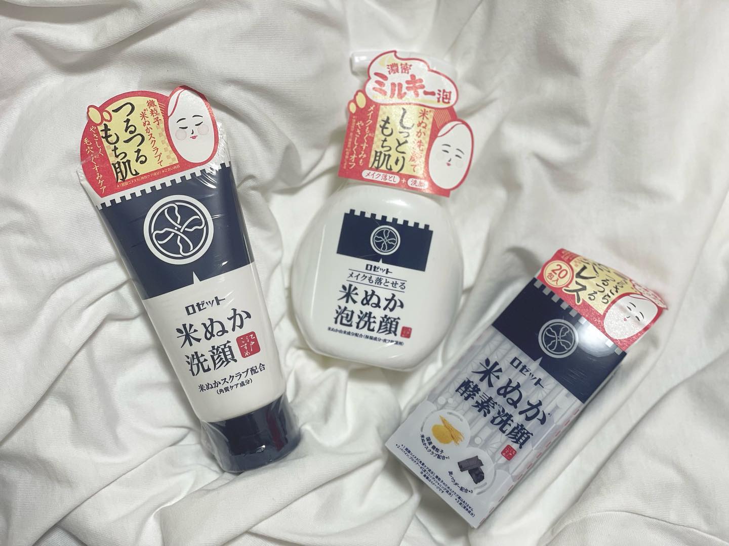 口コミ投稿：◯ 江戸こすめの洗顔3タイプ『江戸こすめ』から3タイプの洗顔料☑︎米ぬか洗顔微粒子ス…