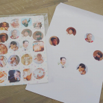 今年1年分の怜ちゃんの写真と一緒にじいじばぁばへ送ろう👶宛先の周りにもシールをペタペタ♪お絵描きソフトで写真を調整してからアプリでシール作り朝の2時間くらいで完成！仕上がりの画&hellip;のInstagram画像