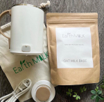 Earth MILKオーツミルクベース⁡⁡オーツ麦の粉から作るミルク「オーツミルク」が自宅で手軽に手作りできるキット🌟⁡オーツ麦は低カロリーでヘルシーな上に、腸内環境を整える&beta;&hellip;のInstagram画像