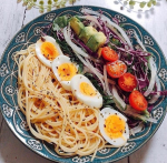 美味しいサラダパスタにスープがあればもっと最高❤️#野菜をMOTTO #野菜をもっと #ベジMOTTOスープ #モンマルシェ #スープ #monipla #monmarche_fanのInstagram画像