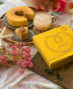 こんばんは♪今日のおやつ。@hattendo_official 八天堂様のバームクーヘン。可愛いハート型🧡クリームパンが有名ですが中身のクリームだけ食べたい！という&hellip;のInstagram画像