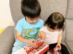 写真と文字を選んで作れるスマイルビスコ😊孫大好きなじぃじとばぁばが絶対喜ぶやつ❤️♡大和も、大和とゆみがビスコになったー！と喜んでいました❤️敬老の日に渡すのが楽しみ✨♡#江崎&hellip;のInstagram画像
