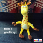 おもちゃ屋さんとして有名なトイザらス。そのマスコットキャラクター、キリンのジェフリーが我が家にやって来ました🦒⭐️高さ33cmのビッグなサイズ感と、気持ちいい触り心地。動物好きの息子も喜んでジ&hellip;のInstagram画像