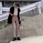 🐈🐈🥟いつもありがとうございます🙇&zwj;♀️ファーベスト❤︎もう、着るだけで旬❤︎旬❤︎旬コーデ❤︎@rectangle_official ☞エコファーベストこのファー&hellip;のInstagram画像