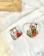 【#item 👶】『みんなのバッジ　写真入りマグネット 』　@minnano_badge 息子のお誕生日ディズニーを記念にマグネットにしてみたよ❤️アプリで簡単に作れて、アプリ上で仕上がり&hellip;のInstagram画像