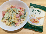blue___watersZENBミール低糖質低カロリーのゼンブミール黄えんどう豆から出来ているのでヘルシーグルテンフリー食物繊維たっぷり腸活ゼンブミール一袋とお水80mlラップせず&hellip;のInstagram画像