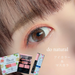 今日のメイクはdonaturalのアイカラーとマスカラを使ってるよ&hearts;️オレンジ＆ピンク系のアイカラーにブルー系のマスカラも相性いいね&hearts;️華やかになりました✨🌳お出かけしてきます&hearts;️&hellip;のInstagram画像