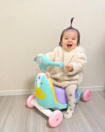 𝐮𝐧𝐢𝐜𝐨𝐫𝐧♡𝚂𝙺𝙸𝙿 𝙷𝙾𝙿 ライドオントイ に合わせてピナちゃんユニコーン風の髪型にしてみた🦄笑⁡可愛いでしょ💜ちょっと早いかな？って思ったけど①ウォーカーモード から &hellip;のInstagram画像