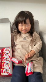 スマイルビスコ作ってみたよ🌟スマイルビスコはなんと１回で２パターン作ることができます♪実はママのも作ったのは内緒♪#江崎グリコ #グリコダイレクトショップ #ビスコ #スマイルビス&hellip;のInstagram画像