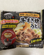 なべやき屋キンレイさんのプレゼントキャンペーンでお水がいらない 牛すき焼きうどんが当たりました🥰💕ありがとうございます❣️🙇&zwj;♀️そのままポンとお鍋に入れて煮込むだけで美味しい&hellip;のInstagram画像