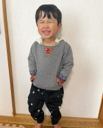 ♫♫ u0040hana_chipjiro ♫♫.ニッセン様 ( u0040nissen_kids_official )の「あったか裏シャギー総柄プリントサルエルロングパンツ」.お試しさせて&hellip;のInstagram画像