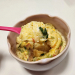 モニプラファンブログさんのキャンペーンにてモニターさせて頂きました🥰「レンジで簡単！海鮮茶碗蒸し」たまご一個で2食分も作れます✨味ももちろんおいしく、手軽に作れました！小腹が空いたときにも食べ&hellip;のInstagram画像