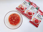 ❁冷水で溶かすだけで本格的なスープが楽しめるガスパチョ10食セットをお試しさせていただきました♡フリーズドライ製法のガスパチョ！やさしい甘みが特徴のポルトガル産トマトのペーストとフレッシュ&hellip;のInstagram画像