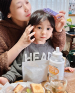 Breakfast in Oita🧁I am having a relaxing time(*&acute;&omega;`*)I cut my eldest son's bangs💇&zwj;♂️#大分 の朝#シュクル の&hellip;のInstagram画像