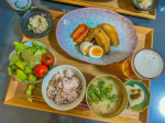 ..⇢ ⇢ ⇢ 2023.03.08.（水）𓌉◯𓇋..ෆ 玄米雑穀ご飯🍚ෆ お味噌汁（大根・白菜・深葱）ෆ 野菜サラダ🥗（エコマヨ&rarr; u0040taberumo_spirulina ）&hellip;のInstagram画像